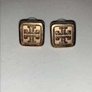 Tory Burch Square Logo Stud